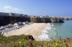 Beach at Tolcarne Beach Apartments in Newquay in North Cornwall 